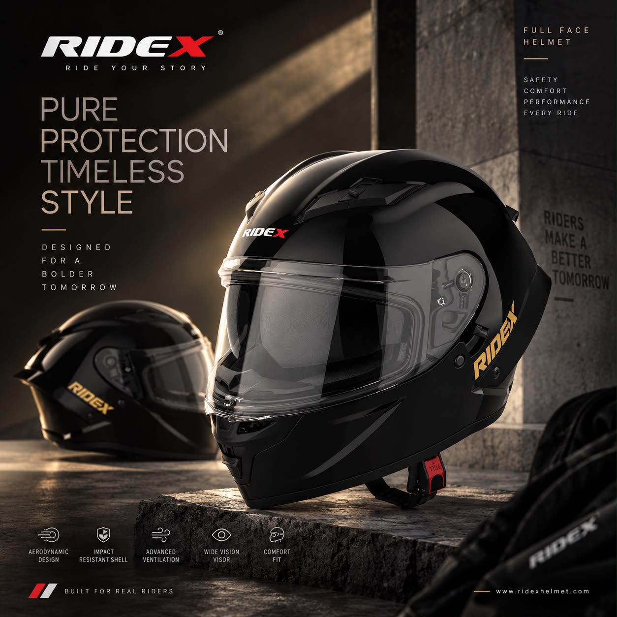 RIDEX TITANIUM G2 – MATT BLACK (Size S)