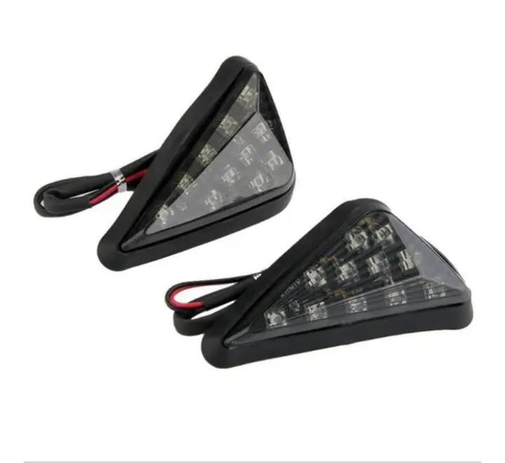 LED Indicator Triangle Shape Flush Mount for Fairing Motorcycle (Set of 2) – Orange